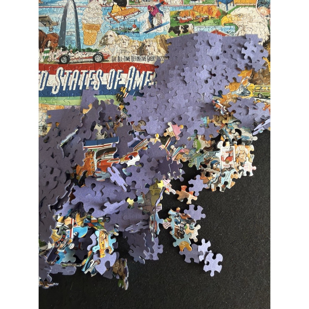 White Mountain United States of America Jigsaw Puzzle 1000 Pc Larger Pcs 24 x 30 - Picture 6 of 7